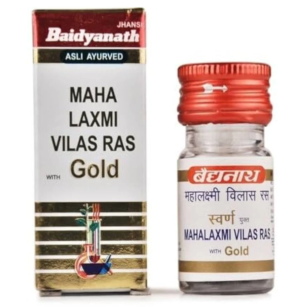 Baidyanath Mahalaxmi Vilas Ras with Gold - 10 Tablets